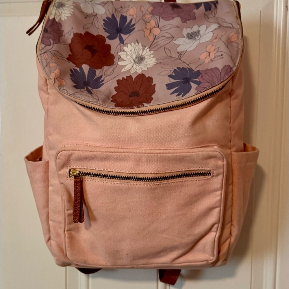 Erin Condren Pink Floral Backpack In Bloom